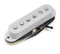 Musiclily Pro ST-50S Staggered Alnico 5 Single Coil Bridge Pickup 7K for Strat Style Electric Guitar, White