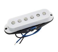 Musiclily Pro ST-60SE Staggered Alnico 5 Single Coil Middle Pickup for Strat Style Electric Guitar, White