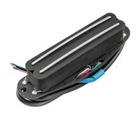 Musiclily Pro ST-DPMA Alnico 5 Dual Single Coil Sized Humbucker Pickup 9.2K for Strat Style Electric Guitar, Black Body Chrome Rail