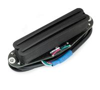 Musiclily Pro ST-DPMC Ceramic Dual Single Coil Sized Humbucker Pickup 9.2K for Strat Style Electric Guitar, Black Body Black Rail