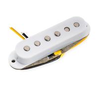 Musiclily Pro ST-FAT60S Staggered Alnico 2 Single Coil Middle Pickup for Strat Style Electric Guitar, White