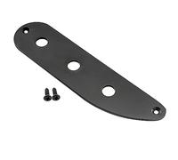 Musiclily Pro Steel 3-Hole Bass Control Plate for Vintage PB/Tele Bass Style Electric Bass, Black