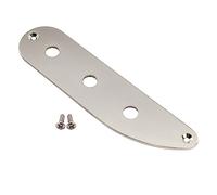 Musiclily Pro Steel 3-Hole Bass Control Plate for Vintage PB/Tele Bass Style Electric Bass, Nickel