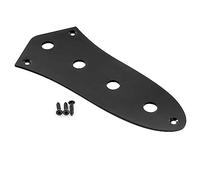 Musiclily Pro Steel 4-Hole Jazz Bass Control Plate for JB Style Electric Bass, Black