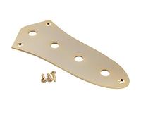 Musiclily Pro Steel 4-Hole Jazz Bass Control Plate for JB Style Electric Bass, Gold