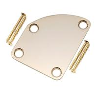 Musiclily Pro Steel Contoured Heel Neck Plate for Strat Tele Electric Guitar or Bass, Gold