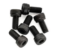 Musiclily Pro Steel M4x8mm Locking Nut Hex Screws for Floyd Rose Double Locking Tremolo Bridge Electric Guitar, Black (Set of 6)