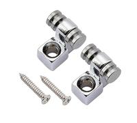Musiclily Pro Steel Roller String Trees Retainers String Guides With Screws for Strat Tele Style Electric Guitar, Chrome (Set of 2)