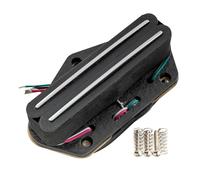 Musiclily Pro TL-DPLA Alnico 5 Dual Single Coil Sized Humbucker Bridge Pickup Low Output 6.2K for Tele Style Electric Guitar, Black