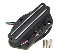 Musiclily Pro TL-DPMA Alnico 5 Dual Single Coil Sized Humbucker Bridge Pickup Medium Output 9.2K for Tele Style Electric Guitar, Black