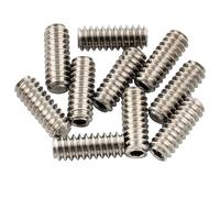 Musiclily Pro UNC#6-32X3/8 Inch Stainless Steel Saddle Height Adjustment Screws for Fender Tele Style Electric Guitar Bridge, Original Color (Set of 10)