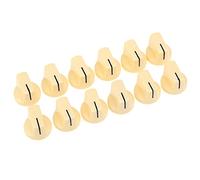 Musiclily Pro Universal Fitting Inch/Metric Size Plastic Guitar AMP Effect Pedal Knobs Pointer Amplifier Knobs, Cream (Set of 12)