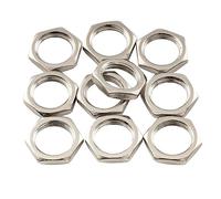 Musiclily Pro US Thread 3/8" Guitar Pots Nuts Potentiometer Hex Nuts for CTS Pots & Switchcraft Jacks, Nickel (Set of 10)