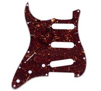 Musiclily SSS 11 Hole Left Handed Strat Guitar Pickguard for Fender USA/Mexican Made Standard Stratocaster Standard Modern Style, 4Ply Tortoise Shell