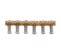Musiclily Ultra 10.5mm Brass Vintage Threaded Barrel Saddles Nickel Screw | 3 Coarse+3 Fine, Full Solid Brass, for Jazzmaster Jaguar Style Electric Guitar Bridge
