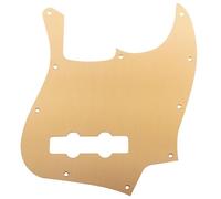 Musiclily Ultra 10 Holes Anodized Aluminum J-Bass Pickguard Gold | for American Fender Standard Jazz Bass