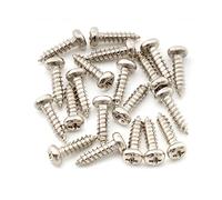 Musiclily Ultra 2.5x10mm Stainless Steel Pan Head Mounting Screws for Acoustic Classical Electric Guitar Tuners Machine Heads, Nickel (Set of 20)