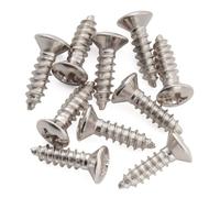 Musiclily Ultra 2.5x10mm Stainless Steel Truss Rod Cover Mounting Screws Countersunk for Epi Style Electric Guitar, Nickel (Set of 10)