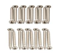 Musiclily Ultra 2.5x15mm and 2.5x18mm Stainless Steel Countersunk Mounting Screws Set for Electric Guitar Bass Humbucker Pickup Ring, Nickel (Set of 20)