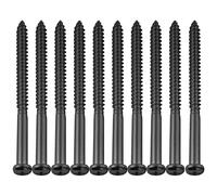 Musiclily Ultra 2.6x35mm Stainless Steel Pickup Mounting Screws for JB PB P90 JM Style Electric Guitar Bass Pickup, Black (Set of 10)
