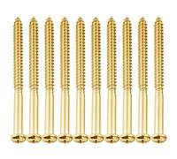Musiclily Ultra 2.6x35mm Stainless Steel Pickup Mounting Screws for JB PB P90 JM Style Electric Guitar Bass Pickup, Gold (Set of 10)