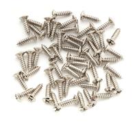 Musiclily Ultra 3x12mm Stainless Steel Pickguard Control Plate Countersunk Mounting Screws for Squier or Imported Electric Guitar or Bass, Nickel (Set of 50)