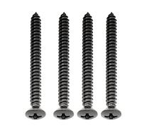 Musiclily Ultra 4x45mm Stainless Steel Countersunk Mounting Screws for Electric Guitar Bass Neck Plate or Tremolo Bridge Claw, Black (Set of 4)