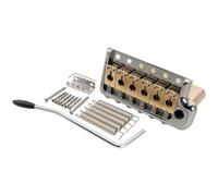 Musiclily Ultra 52.5mm(2-1/16 inch) Full Solid Brass 6-Screw Knife Edge Tremolo Bridge with 36mm Block for Strat Style Electric Guitar, Hybrid