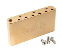 Musiclily Ultra 52.5mm 2-1/16" Solid Brass Short Tremolo Bridge 36mm Block | Inch, for Indonesia made Squier Affinity and Bullet Series Electric Guitar