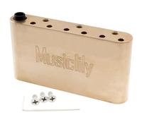 Musiclily Ultra 52.5mm Full Brass 40mm Tremolo Block for Strat Style Electric Guitar Wilkinson M Series Bridge