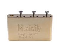 Musiclily Ultra 52.5mm Full Solid Brass Tremolo Block 2-Point 42mm Tall | 2-1/16 inch,for MIM Mexico Fender Player Strat Style Electric Guitar