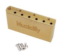 Musiclily Ultra 52.5mm Full Solid Brass Tremolo Block, 40mm Tall | 2-1/16 inch, for China and Indonesia made Squier Standard Series Electric Guitar Bridge