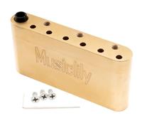 Musiclily Ultra 52.5mm String Spacing Full Brass 36mm Tremolo Block for Strat Style Electric Guitar Wilkinson M Series Bridge