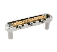 Musiclily Ultra BJ001 52.5mm Offset Bridge for Jazzmaster Jaguar Chrome | 2-1/16 inch String Spacing, with Full Solid Brass Plate Compensated 3-Saddle, for Electric Guitar