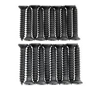 Musiclily Ultra Metric M2.6x16mm/M2.6x18mm Stainless Steel Humbucker Mounting Ring Screws Set Phillips Flat Head Countersunk for Electric Guitar, Black (Set of 20)