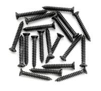 Musiclily Ultra Metric M2.6x18mm Stainless Steel Bridge Humbucker Mounting Ring Screws Phillips Flat Head Countersunk for Electric Guitar, Black (Set of 20)