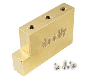 Musiclily Ultra Solid Fat Brass L Shape Tremolo Block for Floyd Rose Locking Tremolo Bridge,37mm Tall