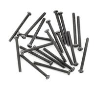 Musiclily Ultra UNC#3-48X1.1 Inch Stainless Steel Humbucker Pickup Mounting Screws for American Made Electric Guitar, Black (Set of 20)