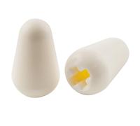 Musiclily Ultra Universal Guitar 5-Way Switch Tips Pickup Selector Lever Switch Knobs for Fender Squier Strat Style Electric Guitar, Aged White (Set of 2)