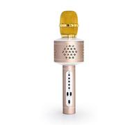 MusicMan 4611 Karaoke Microphone Pro BT X35 (Bluetooth, Compatible with Smartphone, iPhone TWS Function) Gold/Silver