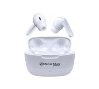 MusicMan Bluetooth In-Ear Headphones with Charging Case - TWS Earbuds with Mic, Touch Control, USB-C, 16h Playtime, 300h Standby, Lightweight & Compact - White - BT-X63