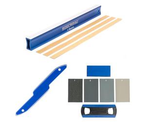 MusicNomad 11 pc. Guitar Fret Leveling Kit, Luthier & Tech Fret Level Beam, Crowning File & Polish Set (MN872)