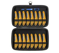 MusicNomad Diamond Coated Nut File Complete Shop Set - 16 pc. w/Storage Case + Cleaning Brush