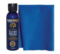 MusicNomad - Enamel Kit and Silver Cloth for Silver and Silver Instruments - Trumpet, Trompet, Trombone, Flute (MN741)