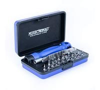 MusicNomad Premium 26 PC. Guitar Tech Screwdriver & Wrench Set MN229 | 26 Piece Screwdriver and Wrench Set for Guitar Electronics, Hardware, Setup and Routine Bench Work.