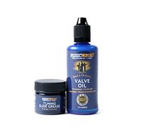 MusicNomad Premium Valve Oil & Tuning Slide Grease Lube Bundle (MN740) | Long-Lasting Formula Reduces Friction and Supports Smooth, Reliable Instrument Performance.