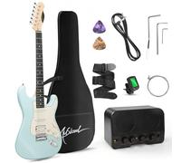 Musicool 39 Inch Electric Guitar Starter Kit- HSS Pickups Solid Body Electric Guitar Includes Amplifier, Bag, Digital Tuner, Strap, String, Cable, Picks, Beginner Gift （Olympic Blue）