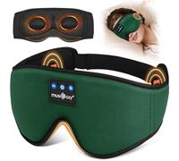 MUSICOZY 3D Bluetooth Sleep Mask Headphones, 100% Blockout Sleep Headphones with Bluetooth 5.4, 16H Play, Soft Eye Mask with Headphone for Sleeping,Travel,Nap & Side Sleepers, Gift for Men/Women