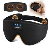MUSICOZY 3D Bluetooth Sleep Mask Headphones, 100% Blockout Sleep Headphones with Bluetooth 5.4, 16H Play, Soft Eye Mask with Headphone for Sleeping,Travel,Nap & Side Sleepers, Gift for Men/Women