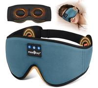 MUSICOZY 3D Bluetooth Sleep Mask Headphones, 100% Blockout Sleep Headphones with Bluetooth 5.4, 16H Play, Soft Eye Mask with Headphone for Sleeping,Travel,Nap & Side Sleepers, Gift for Men/Women